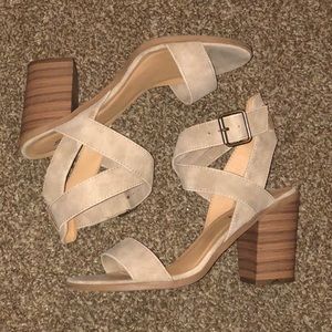 Strappy wedged heels